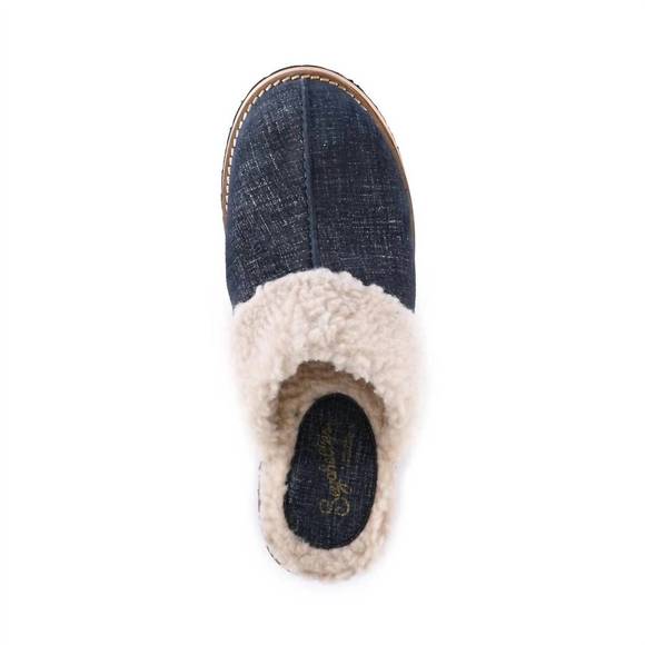 NEW SEYCHELLES steady platform mule in navy denim - Picture 3 of 3